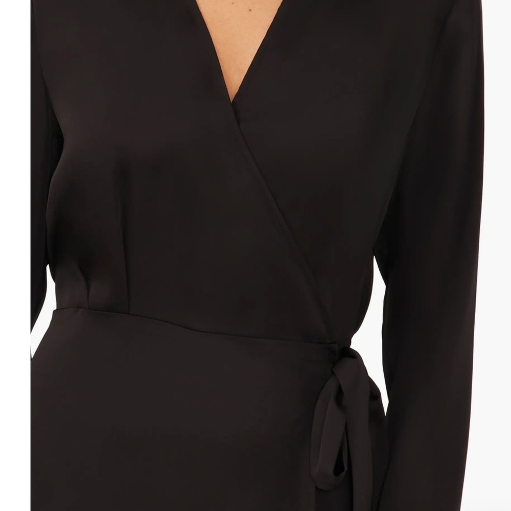 NWT Halogen Faux Wrap Dress Black size 1X - Picture 2 of 5